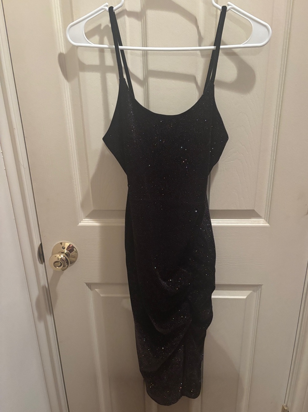 Black Sparkle ruffled Midi Dress - Women (s)/girls (10-12)